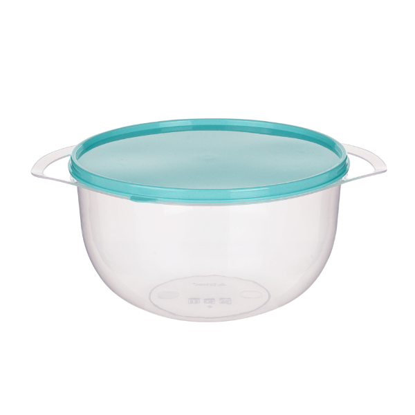 Bacia com Tampa e Alça Transparente 2,2L